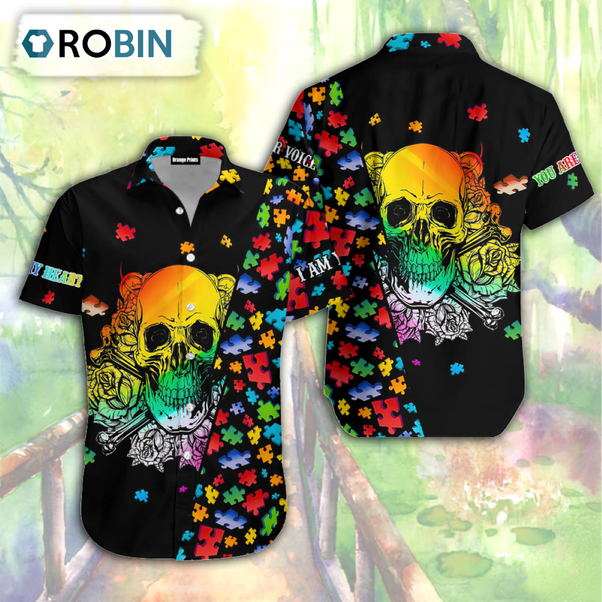 Autism You Are My Heart I Am Your Voice Hawaiian Shirt