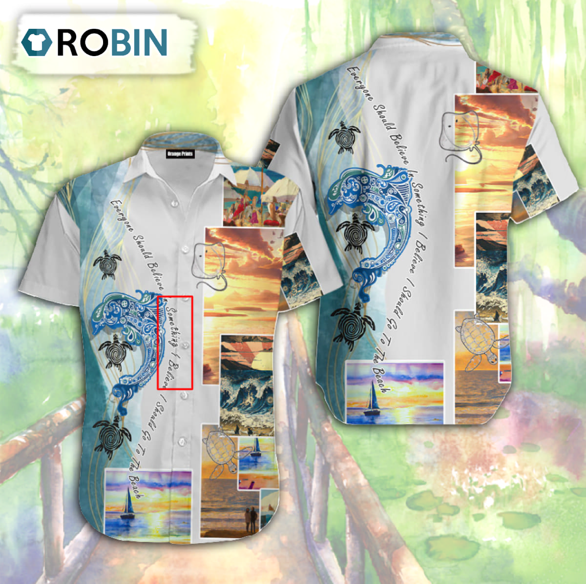 Beach Turtle I Believe I Should Go To The Beach Summer Aloha Hawaiian Shirt