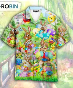 Bunny Enjoy Easter Day Aloha Hawaiian Shirts