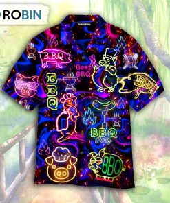 Chilling And Grilling Pig BBQ National Day Hawaiian Shirt