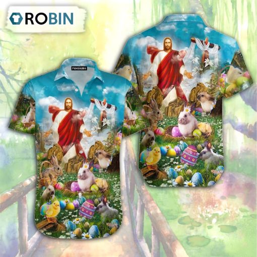 Happy Easter Jesus Is Risen Aloha Hawaiian Shirts