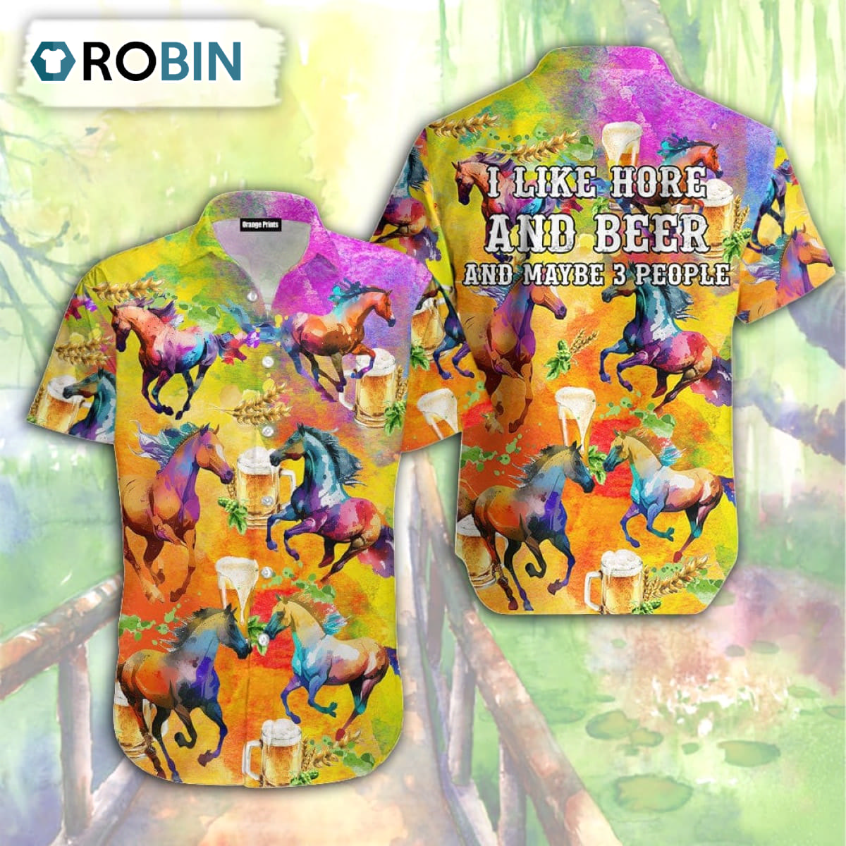 Kentucky Derby I Like Horse And Beer And Maybe 3 People Aloha Short Sleeve Shirt