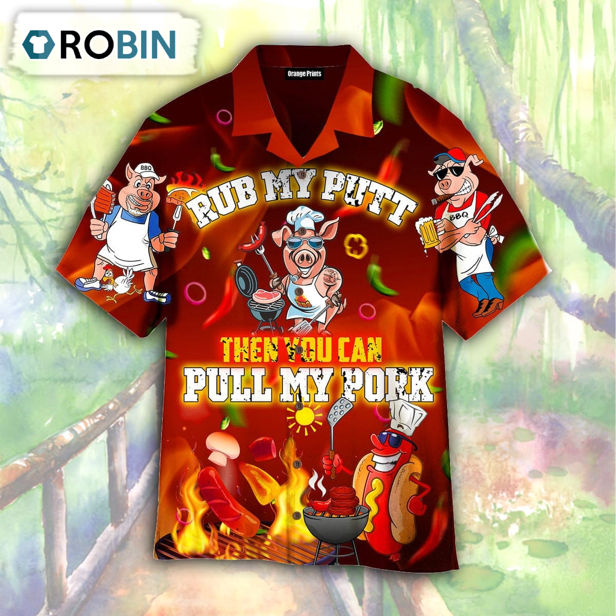 National BBQ Day You Can Pull My Pork Hawaiian Shirt