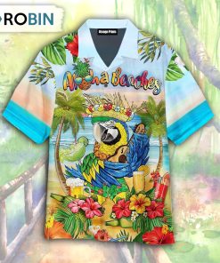 Parrot Aloha Beaches Hawaiian Shirt