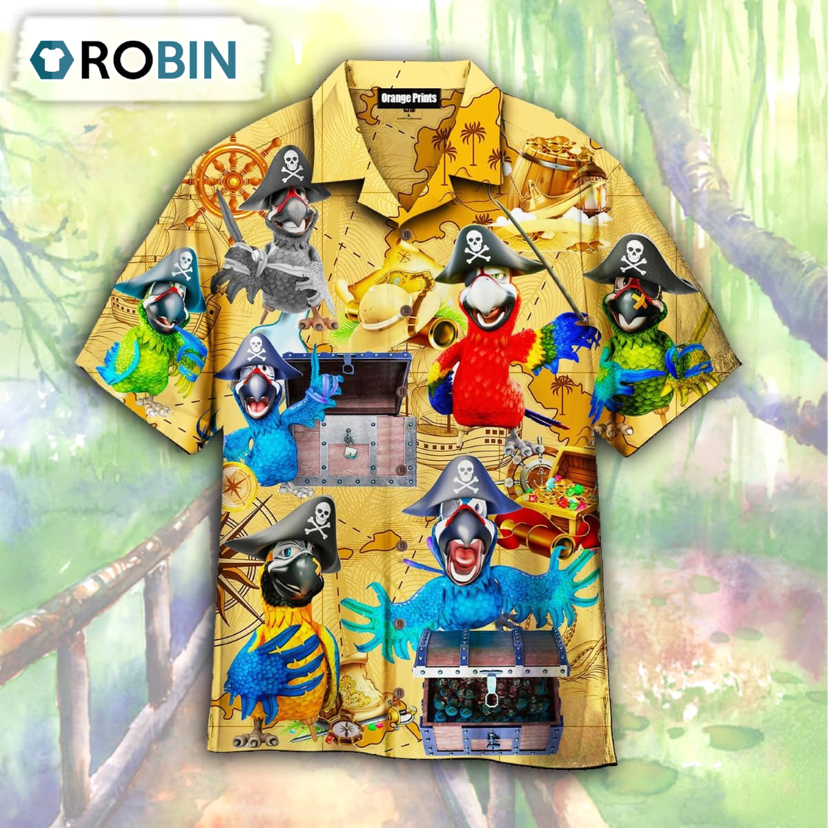 Parrot Pirate Just A Chasing Pirates The Booty Life Hawaiian Shirt