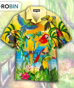 Parrots By The Beach Hawaiian Shirt