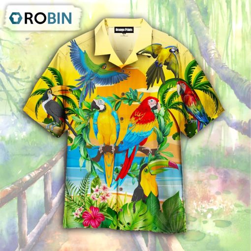 Parrots By The Beach Hawaiian Shirt