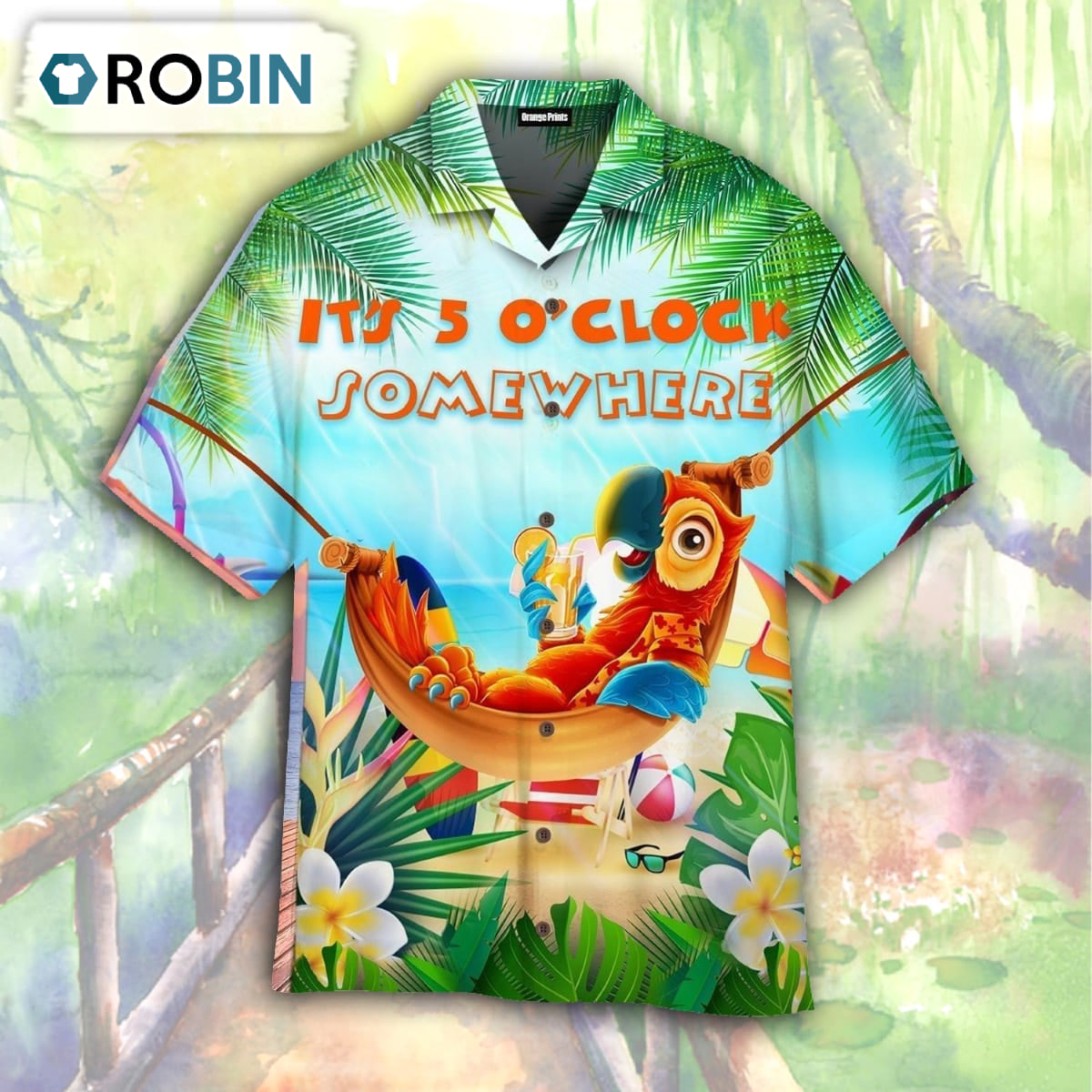Party Parrot It’s 5 O’clock Somewhere Hawaiian Shirt