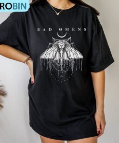Bad Omens Moth Shirt, Noah Sebastian Jolly Nick Folio Nicholas Tee Tops Short Sleeve