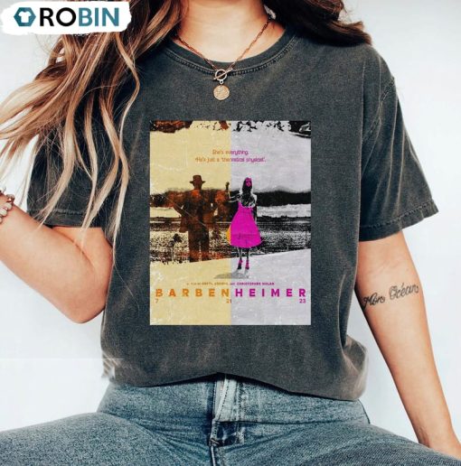 Barbenheimer Comfort Colors Shirt, Oppenheimer 2023 Unisex T-shirt