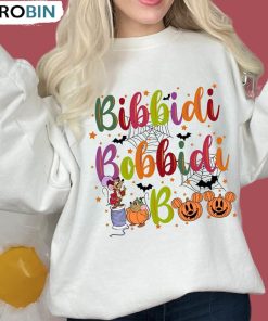 Bibbidi Bobbidi Mice Shirt, Colorful Halloween Crewneck Sweatshirt