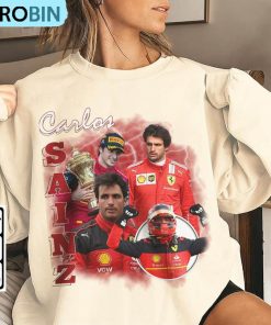 Carlos Sainz Formula One Shirt, Retro Crewneck Sweatshirt