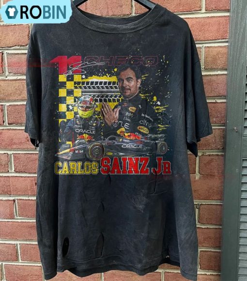 Carlos Sainz Jr Vintage Shirt, Formula Racing F1 Homage Unisex Hoodie Sweatshirt