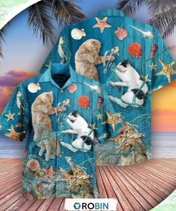 Cat Lazy On Beach Hawaiian Shirt, Shirt For Summer Cat Lazy On Beach Hawaiian Shirt, Shirt For Summer