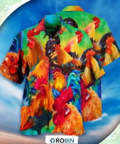 Chicken Rooster Style Hawaiian Shirt, Shirt For Summer