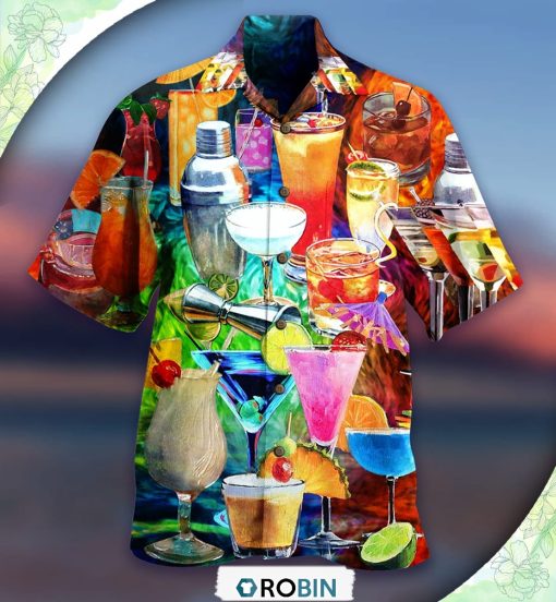 Cocktail Fruit Colorful Style Hawaiian Shirt, Shirt For Summer