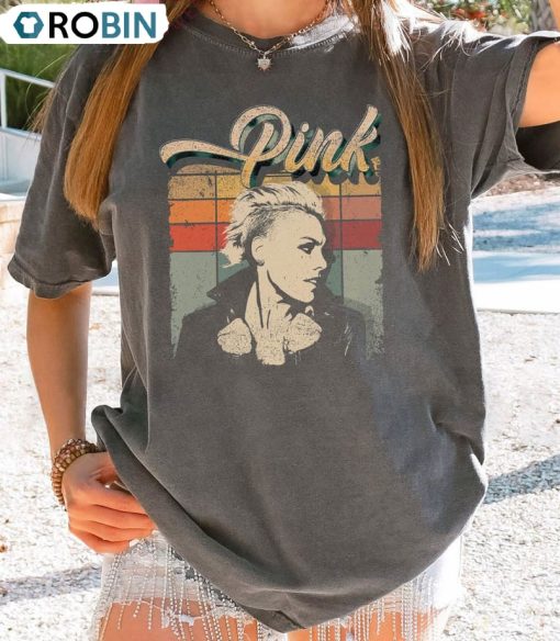Comfort Pink Summer Carnival Tour Shirt, Retro Pink Singer T Shirt Long Sleeve