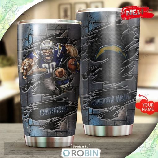 Customize Name Los Angeles Chargers NFL Gift For Fan Design Tumbler