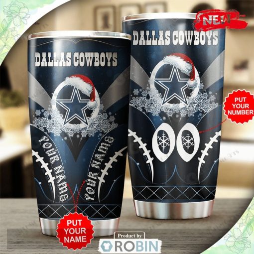 Customize Name Number Dallas Cowboys NFL Premium Gift For Football Fan Tumbler