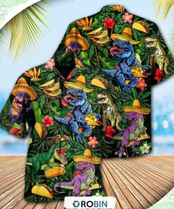 Dinosaur Taco Funny T rex Hawaiian Shirt, Shirt For Summer Dinosaur Taco Funny T rex Hawaiian Shirt, Shirt For Summer