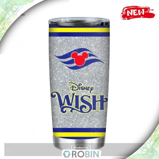 Disney Wish Classic Grey Design Tumbler, Disney Tumbler