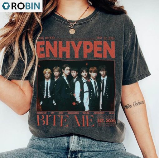 Enhypen Kpop Music Shirt, Dark Blood Album Short Sleeve
