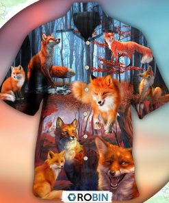Fox Beautiful Red Forest Hawaiian Shirt, Shirt For Summer Fox Beautiful Red Forest Hawaiian Shirt, Shirt For Summer
