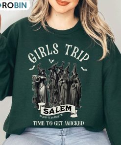 Girls Trip Salem Shirt, Retro Halloween Witch Unisex T-shirt Short Sleeve