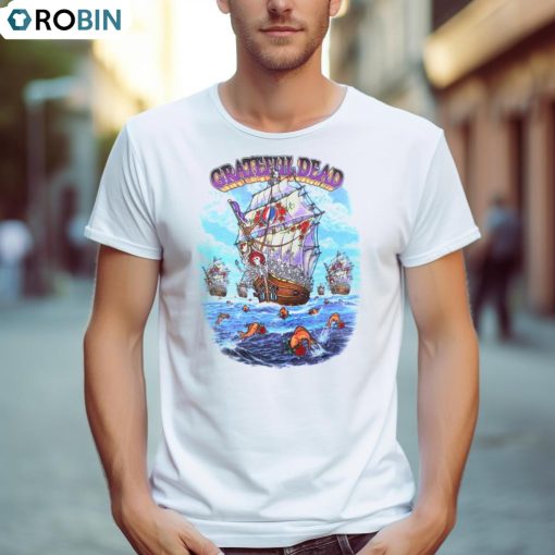 Grateful Dead 1993 Ship Of Fools Artwork By Rich Normandin T Shirt