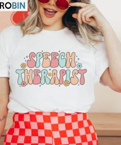 Groovy Speech Therapist Shirt, Slp Funny Long Sleeve Unisex Hoodie