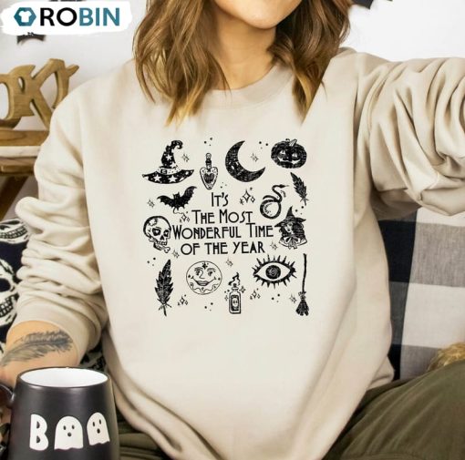 Halloween Witch Shirt , It’s The Most Wonderful Time Of The Year Sweatshirt Unisex Hoodie
