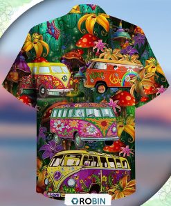 Hippie Bus Peace Life Colorful Style Hawaiian Shirt, Shirt For Summer