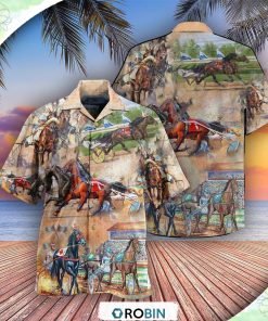 Horse Harness Racing On With Passion Hawaiian Shirt, Shirt For Summer