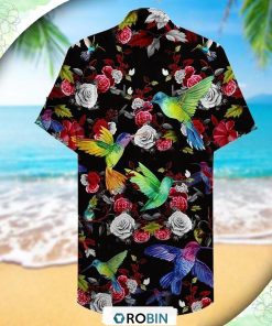 Hummingbird Amazing Floral Hawaiian Shirt, Shirt For Summer