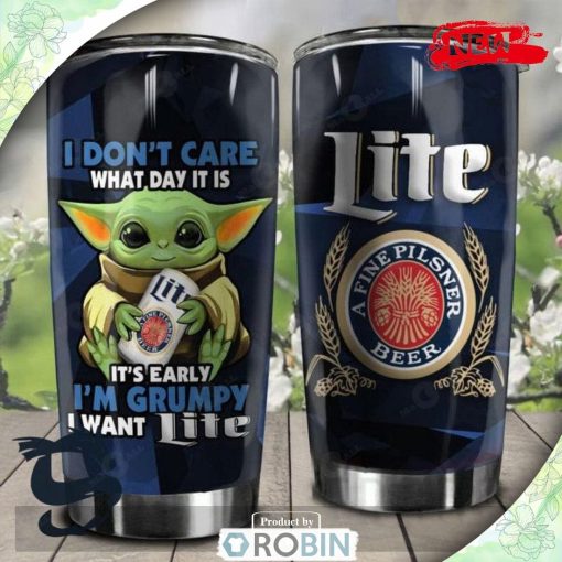 I Am Grumpy I Want Miller Lite Luxury Tumbler