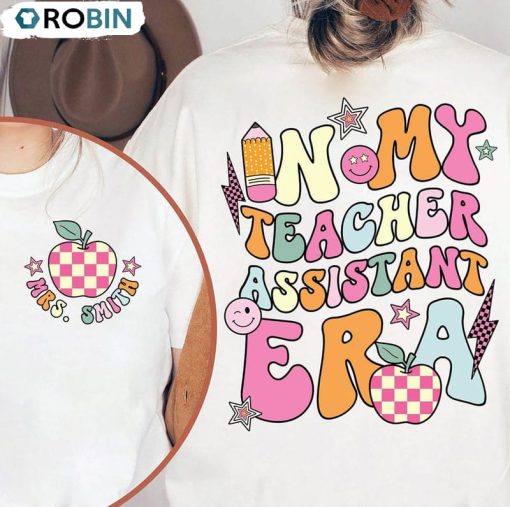 In My Cool Teacher Era Shirt, Teacher Assistant Long Sleeve Sweatshirt