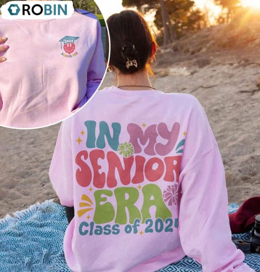 In My Senior Era 2024 Shirt, Retro Class Of 2024 Crewneck Unisex Hoodie