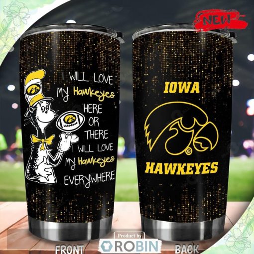 Iowa Hawkeyes-Seuss NFL Luxury Style Gift For Sport Fan Tumbler