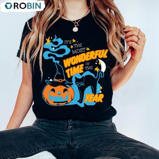 It’s The Most Wonderful Time Of The Year Cute Shirt, Comfort Horror Halloween Crewneck Long Sleeve