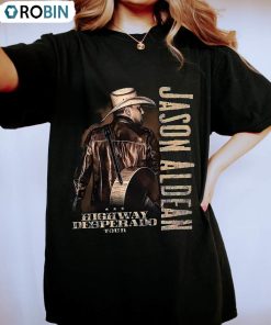 Jason Aldean Retro Shirt, Aldean Highway Desperado Tour Unisex T-shirt Short Sleeve