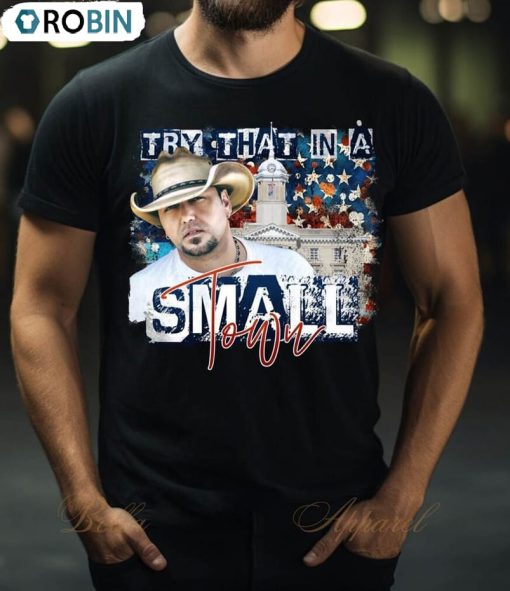 Jason Aldean Small Town Retro Shirt, Jason Aldean Band Patriotic Hoodie