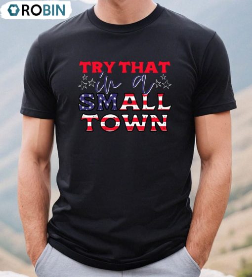 Jason Aldean Try That In A Small Town Shirt, Jason Aldean Lyric Crewneck Unisex T-shirt
