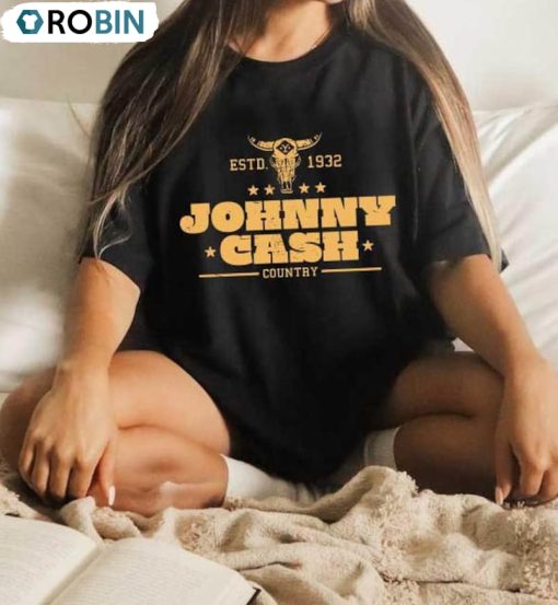 Johnny Cash Bullhead Est 1932 Shirt, Country Music Unisex T-shirt Tee Tops