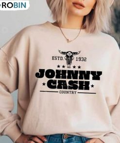 Johnny Cash Bullhead Est 1932 Shirt, Country Music Unisex T-shirt Tee Tops