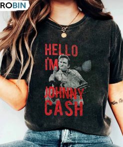 Johnny Cash Comfort Colors Shirt, Vintage Band Johnny Cash Finger Long Sleeve Crewneck