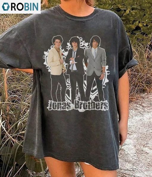 Jonas Brothers Vintage Shirt, Five Albums One Night Tour Unisex T-shirt