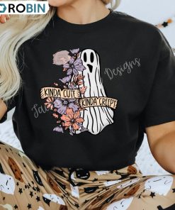 Kinda Cute Kinda Creepy Shirt, Halloween Skeleton Crewneck Unisex T-shirt