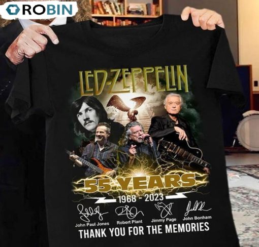 Led Zeppelin 55 Years 1968 2023 Shirt, Thank You For The Memories Unisex T-shirt