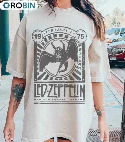 Led Zeppelin Comfort Shirt, Vintage Rock Band Crewneck Sweatshirt