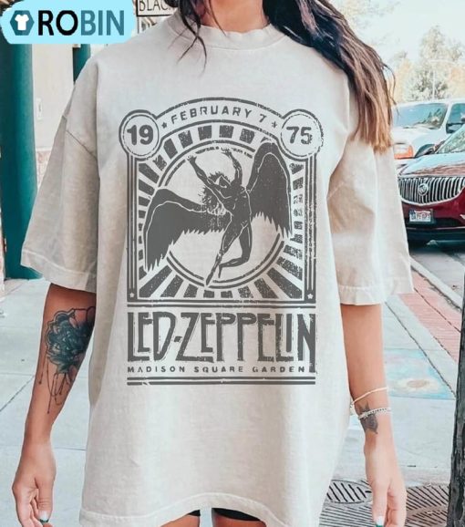 Led Zeppelin Comfort Shirt, Vintage Rock Band Crewneck Sweatshirt